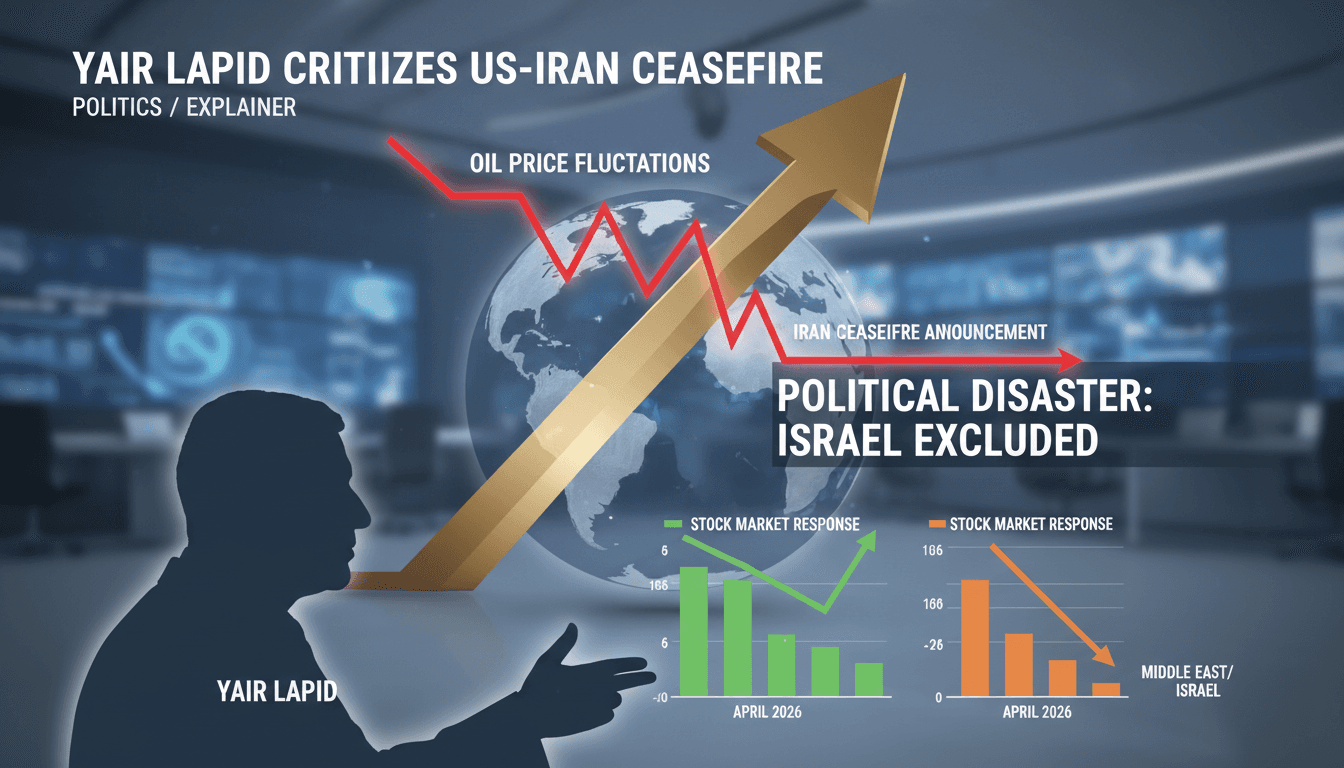 Yair Lapid Criticizes US-Iran Ceasefire as Political Disaster Due to Israeli Exclusion from Negotiations