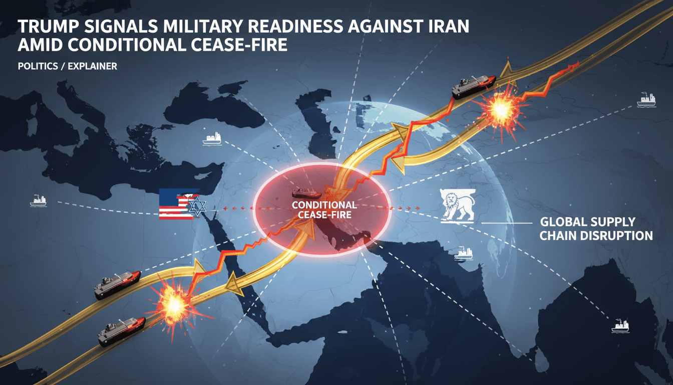 Trump Signals Military Readiness Against Iran Amid Conditional Cease-Fire