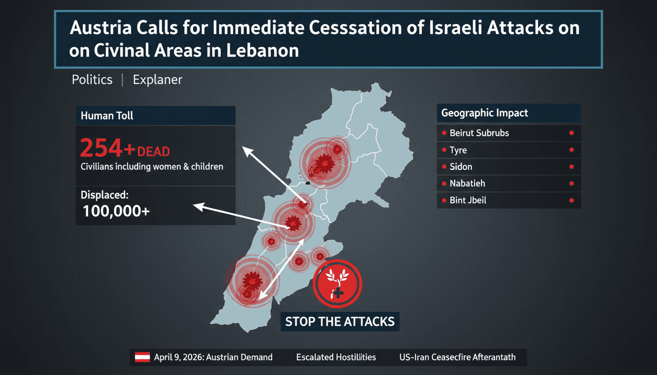 Austria Calls for Immediate Cessation of Israeli Attacks on Civilian Areas in Lebanon