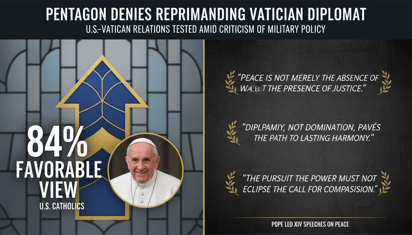 Pentagon Denies Reprimanding Vatican Diplomat Amid Pope's Criticism of U.S. Military Policy