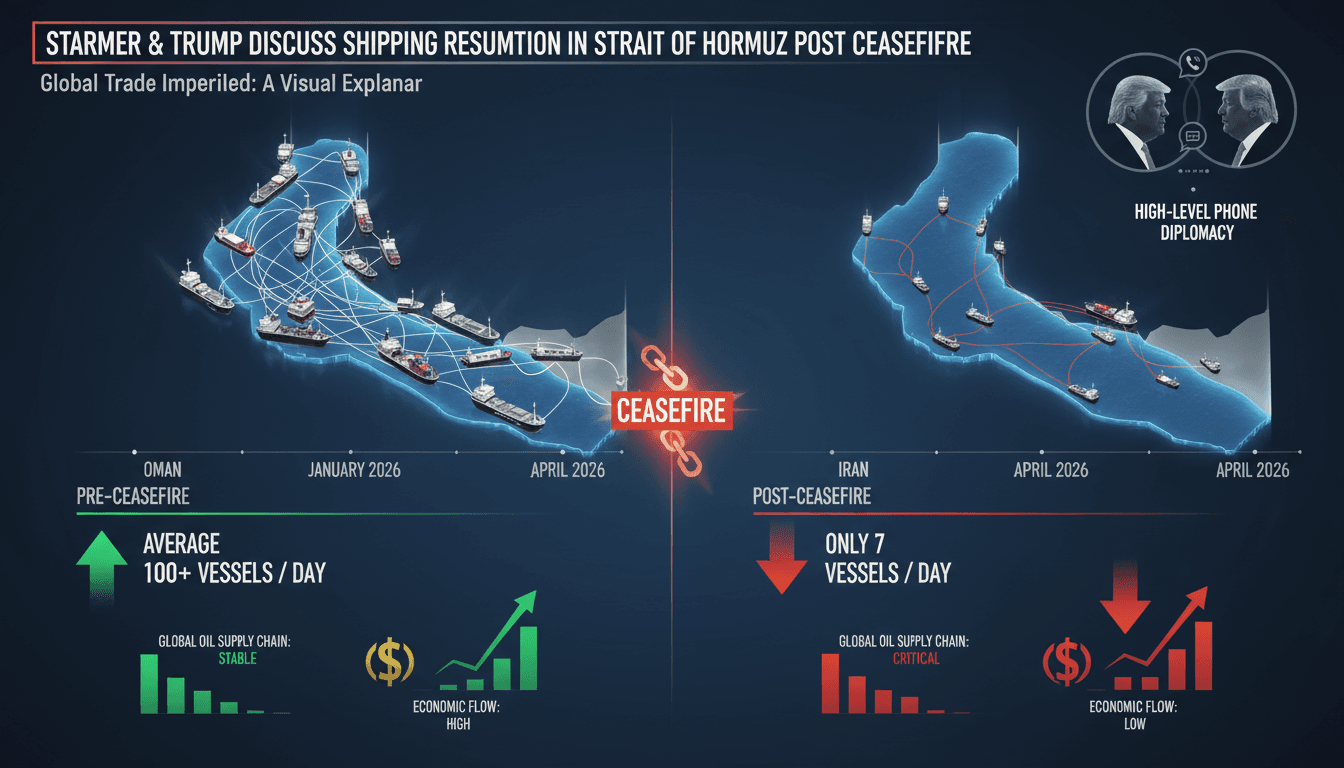 Starmer and Trump Discuss Shipping Resumption in Strait of Hormuz Post Ceasefire