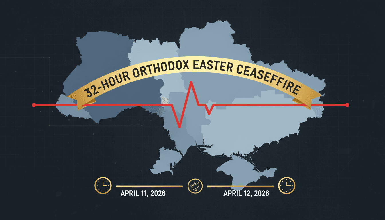Russia Announces 32-Hour Ceasefire in Ukraine for Orthodox Easter