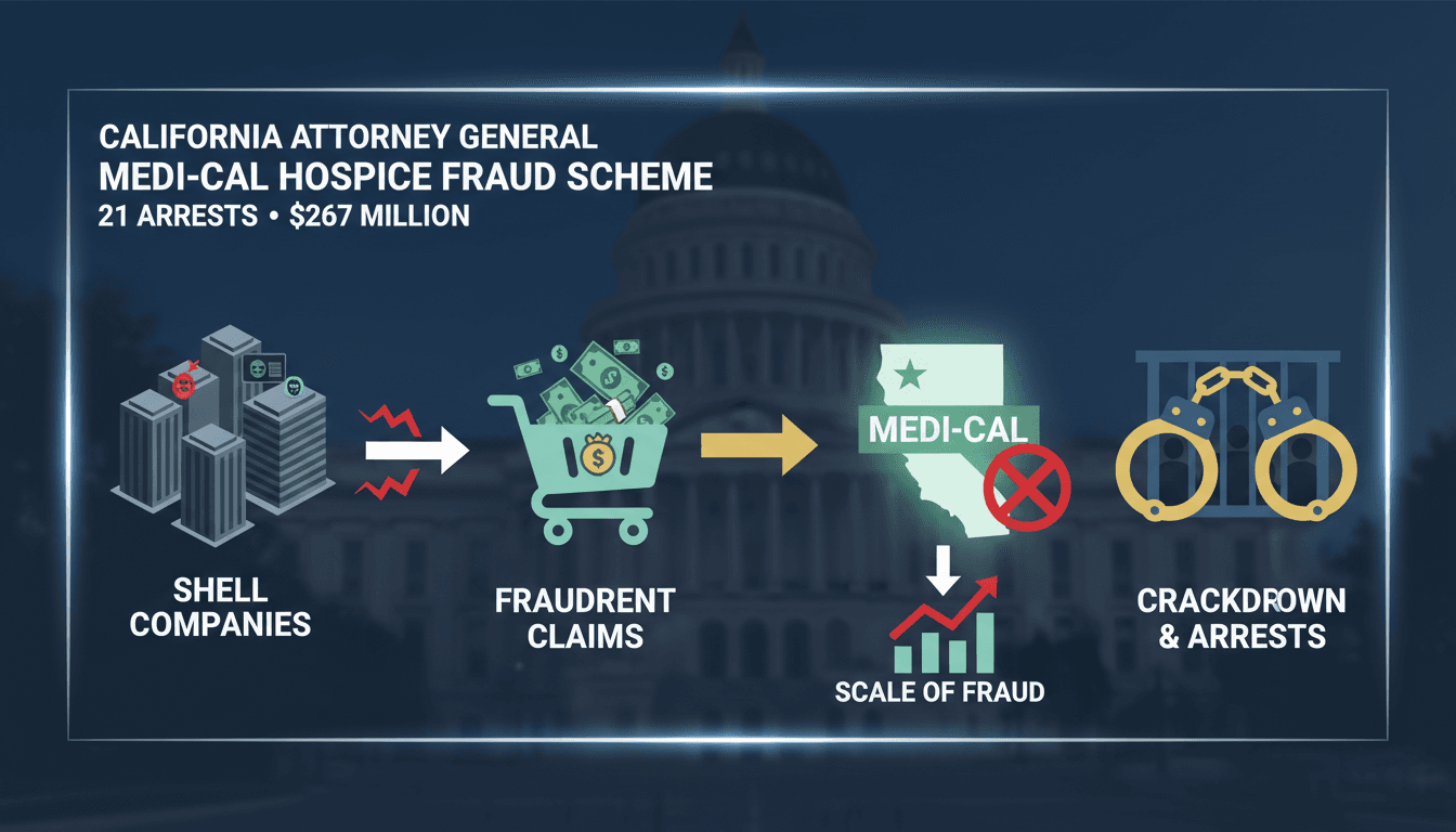 California Attorney General Charges 21 in $267 Million Medi-Cal Hospice Fraud Scheme