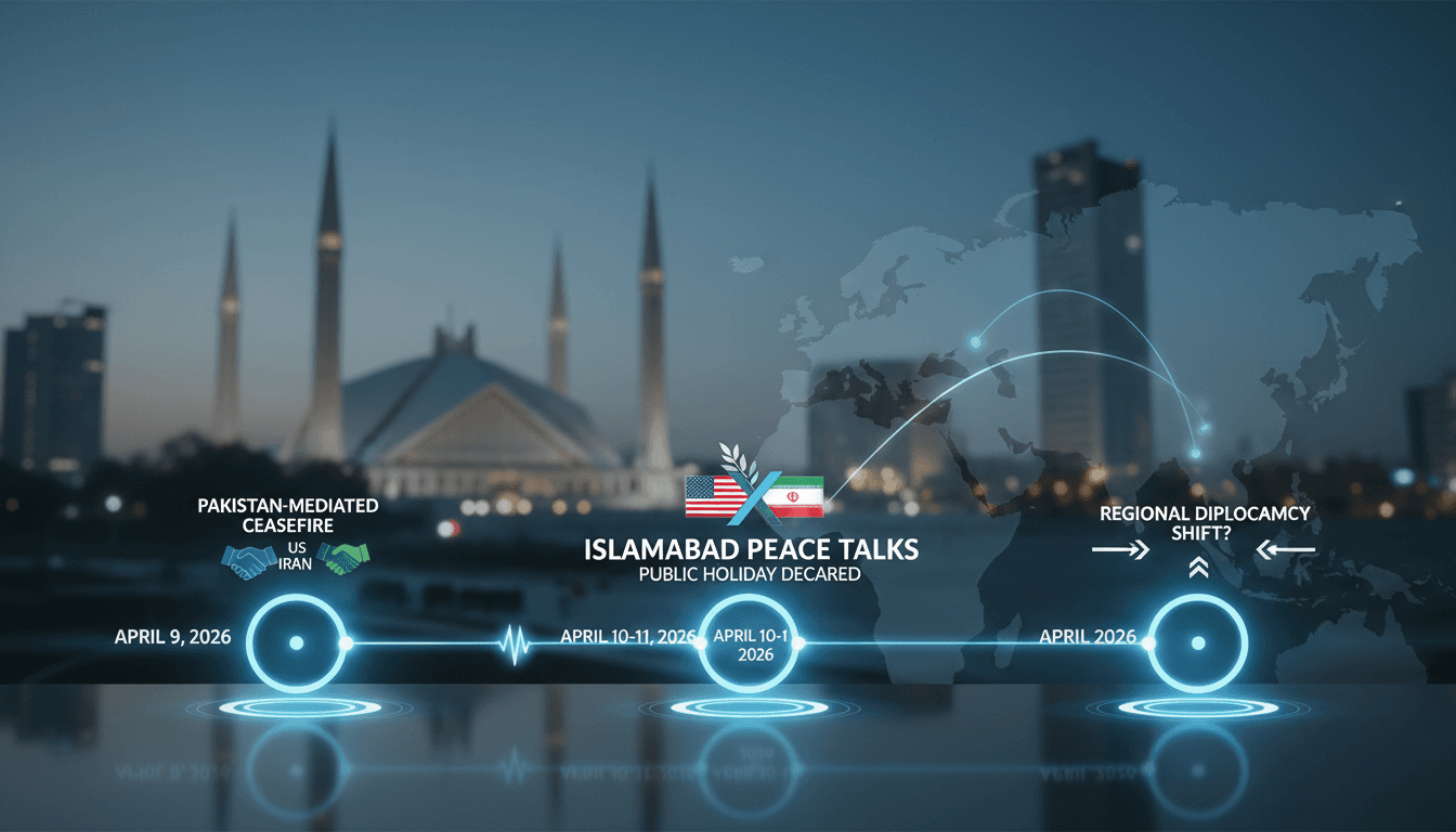 Pakistan Announces Local Holiday in Islamabad for US-Iran Peace Talks