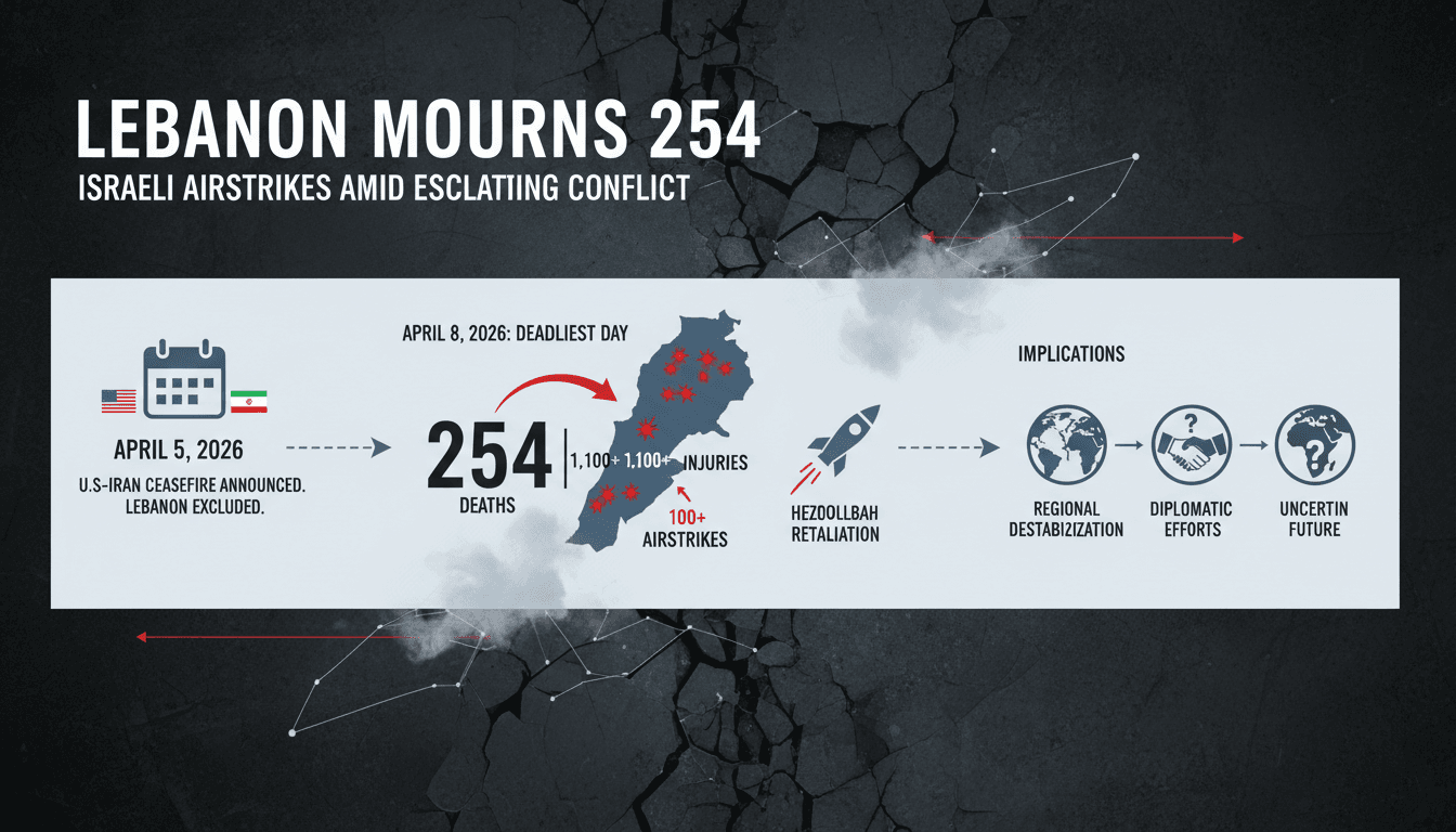 Lebanon mourns 254 casualties from Israeli airstrikes amid escalating conflict