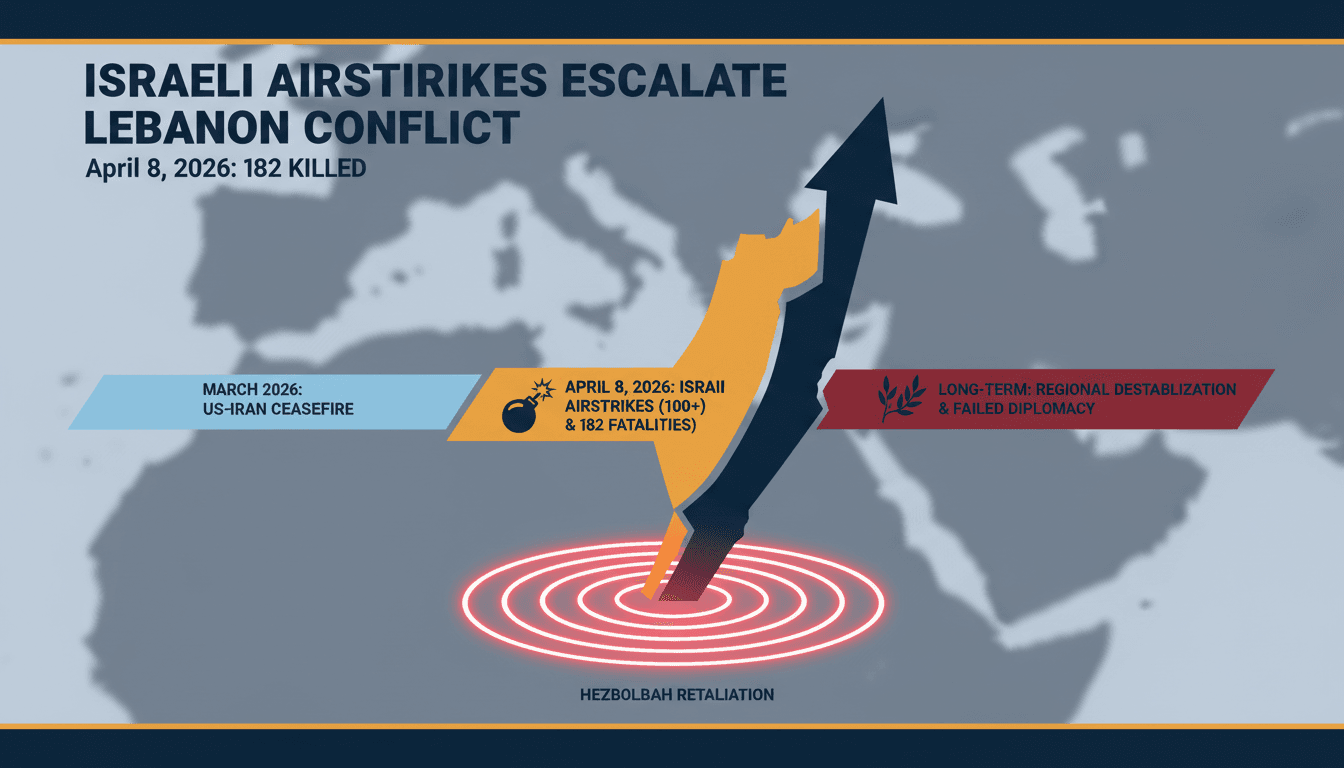 Israeli Airstrikes Kill 182 in Lebanon, Escalating Conflict with Hezbollah