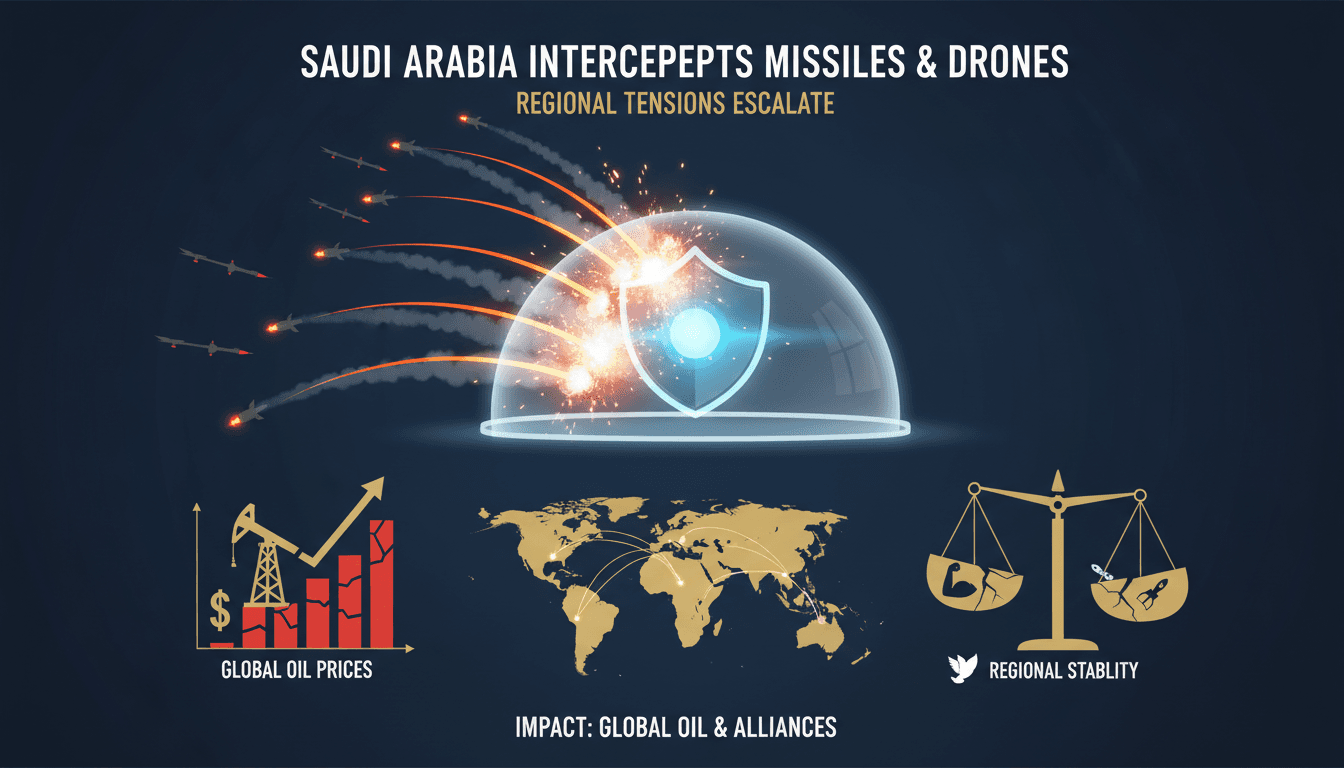 Saudi Arabia Intercepts Multiple Ballistic Missiles and Drones Amid Regional Tensions