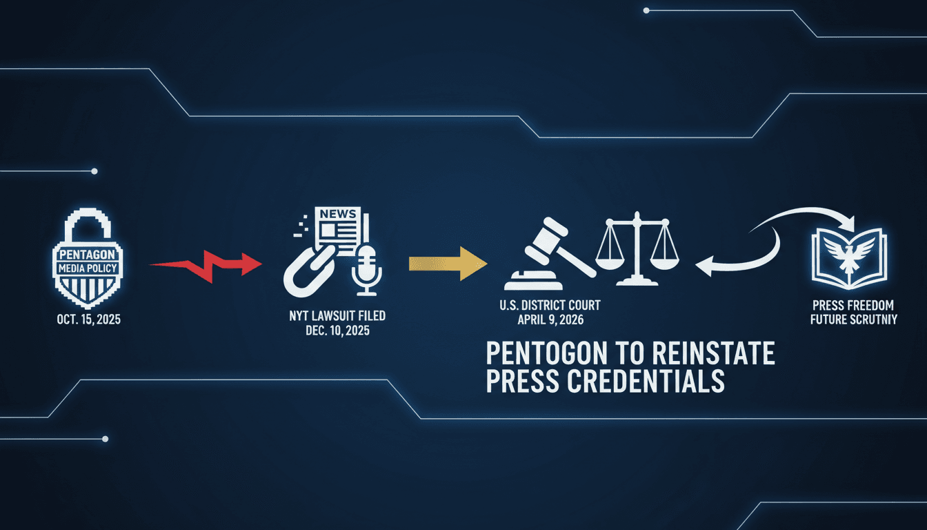 U.S. Court Orders Pentagon to Reinstate New York Times Reporters' Press Credentials