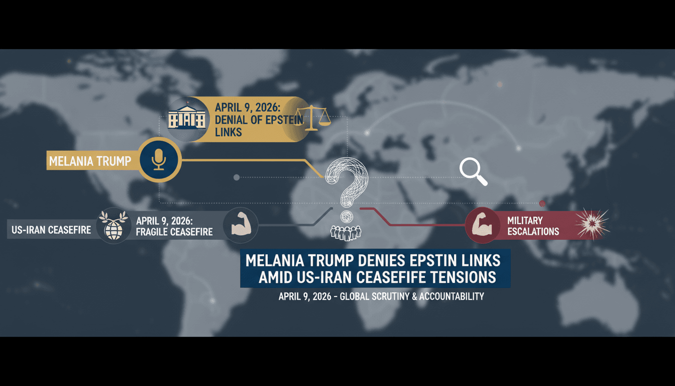 Melania Trump Denies Epstein Links Amid US-Iran Ceasefire Tensions