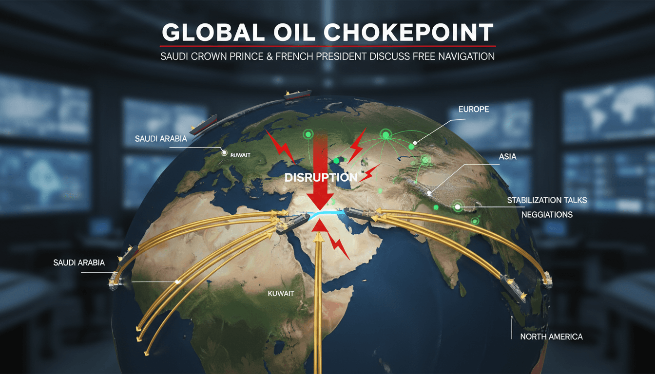 Saudi Crown Prince and French President Discuss Free Navigation in Strait of Hormuz