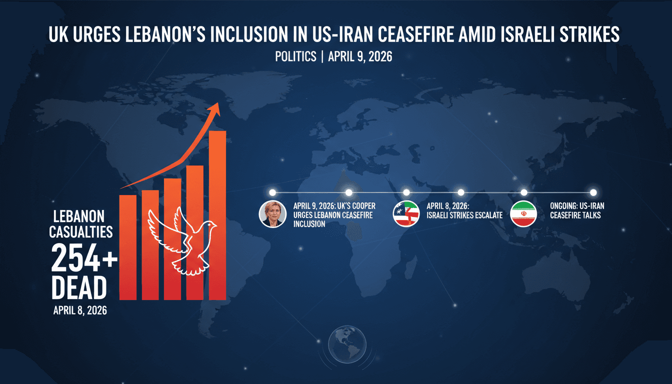 UK Urges Lebanon's Inclusion in US-Iran Ceasefire Amid Israeli Strikes