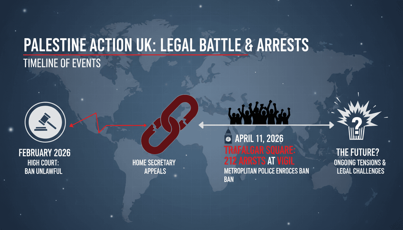 Metropolitan Police Arrest 212 Protesters in London Over Palestine Action Ban
