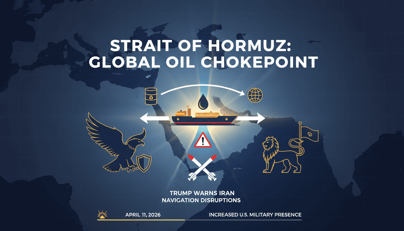 Trump Issues Warning to Iran Over Strait of Hormuz Navigation Disruptions