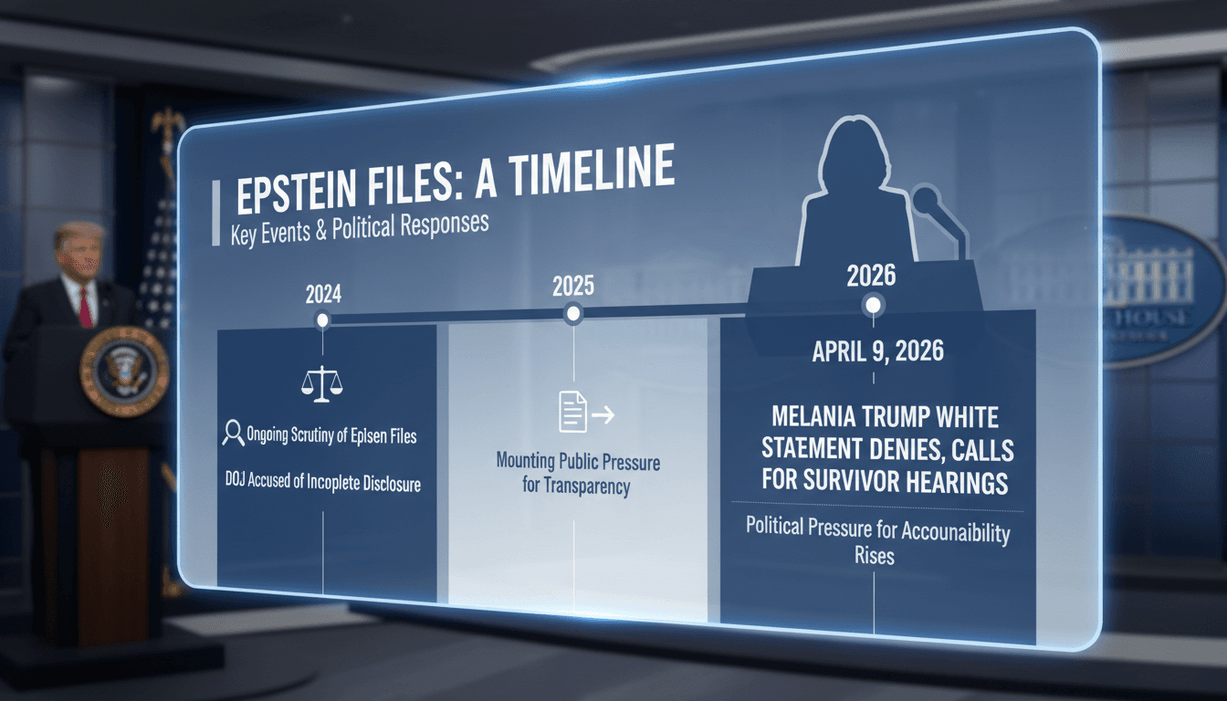 Melania Trump Denies Epstein Ties and Calls for Survivor Hearings