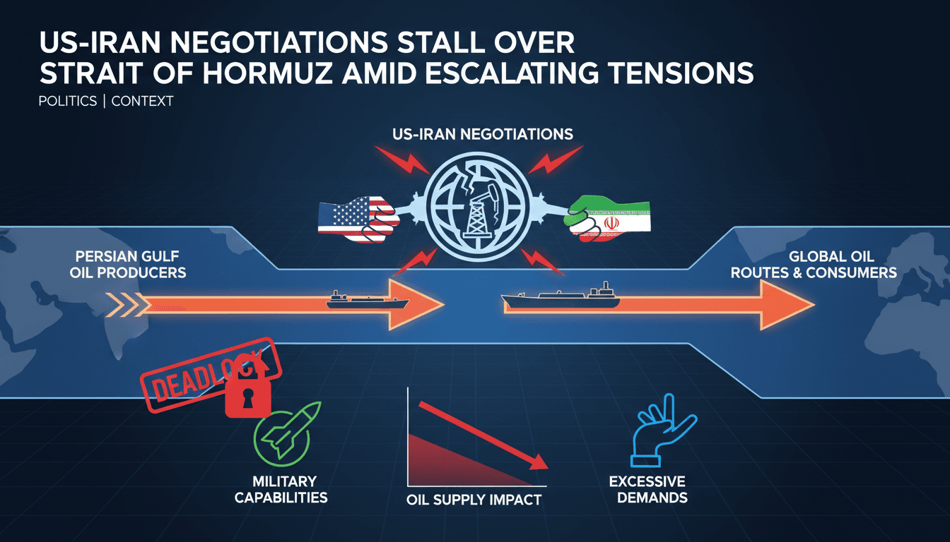 US-Iran negotiations stall over Strait of Hormuz amid escalating tensions