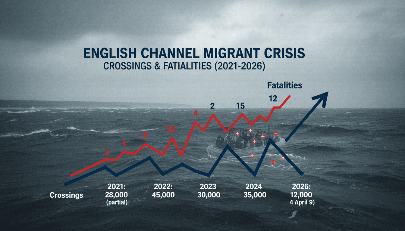 Sudanese man arrested in UK after four migrants drown in English Channel crossing attempt