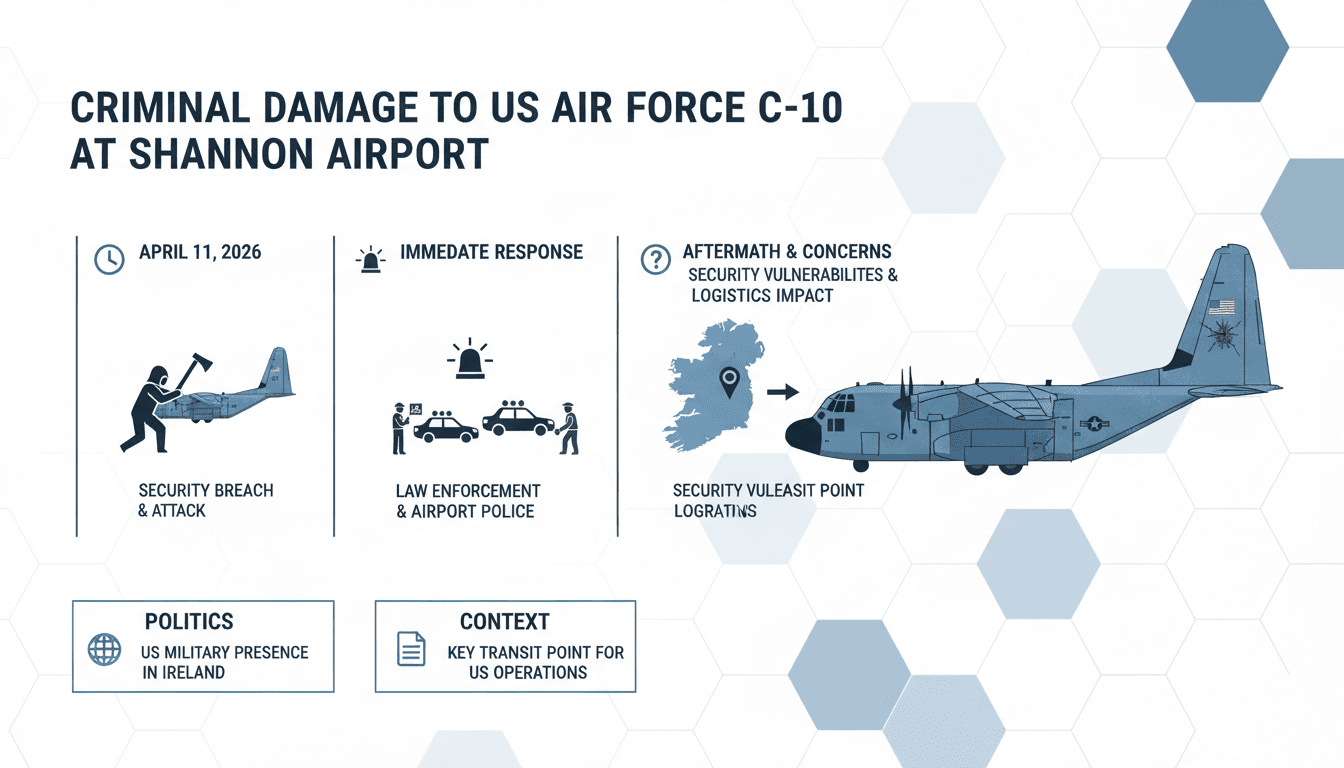 Criminal Damage to US Air Force C-130 at Shannon Airport