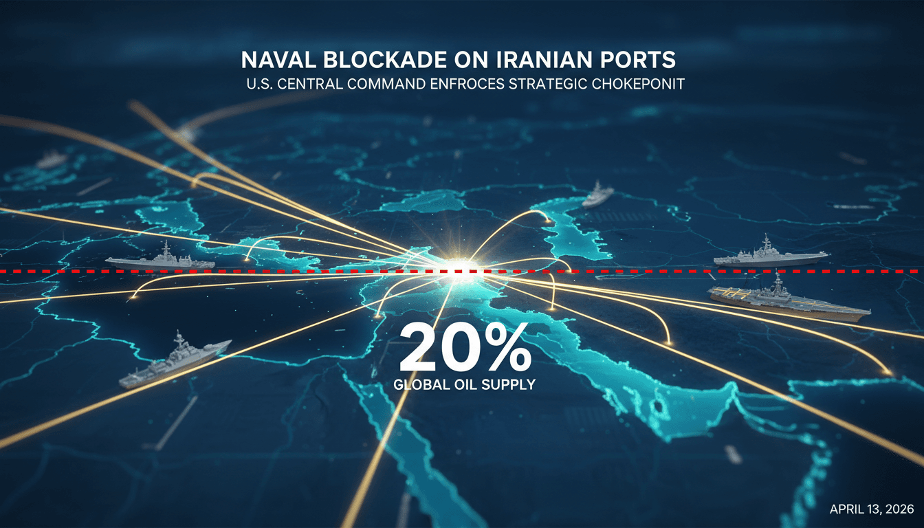 United States Central Command Enforces Naval Blockade on Iranian Ports
