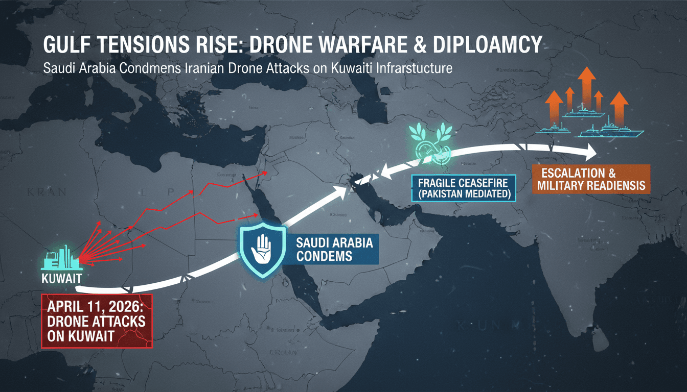 Saudi Arabia Condemns Iranian Drone Attacks on Kuwaiti Infrastructure
