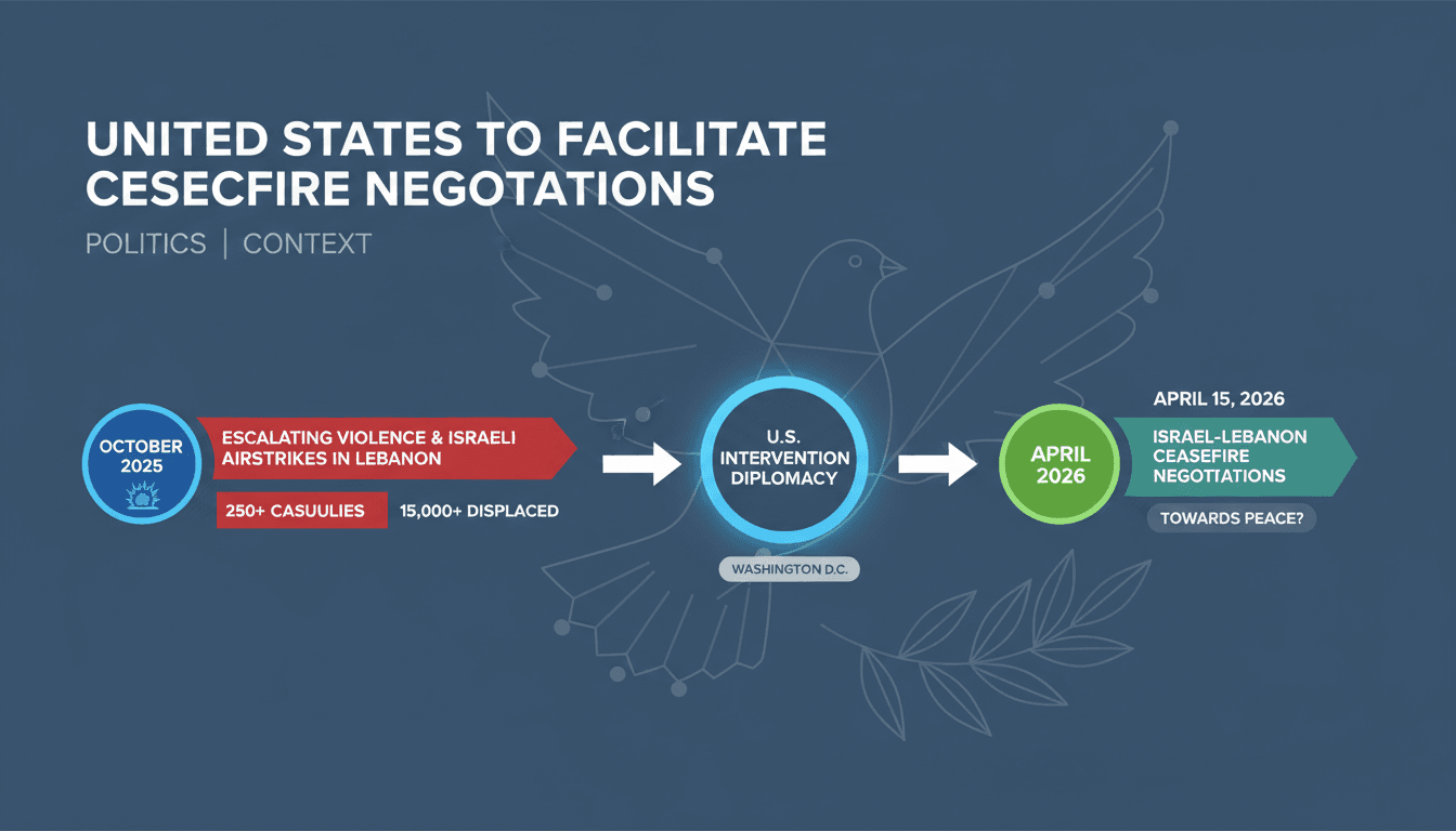 United States to Facilitate Ceasefire Negotiations Between Israel and Lebanon