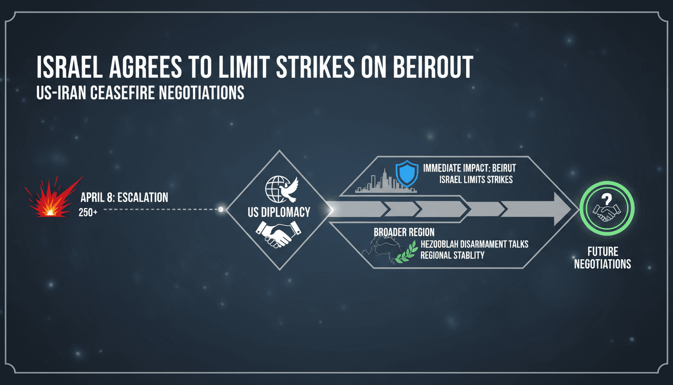 Israel Agrees to Limit Strikes on Beirut Amid US-Iran Ceasefire Negotiations