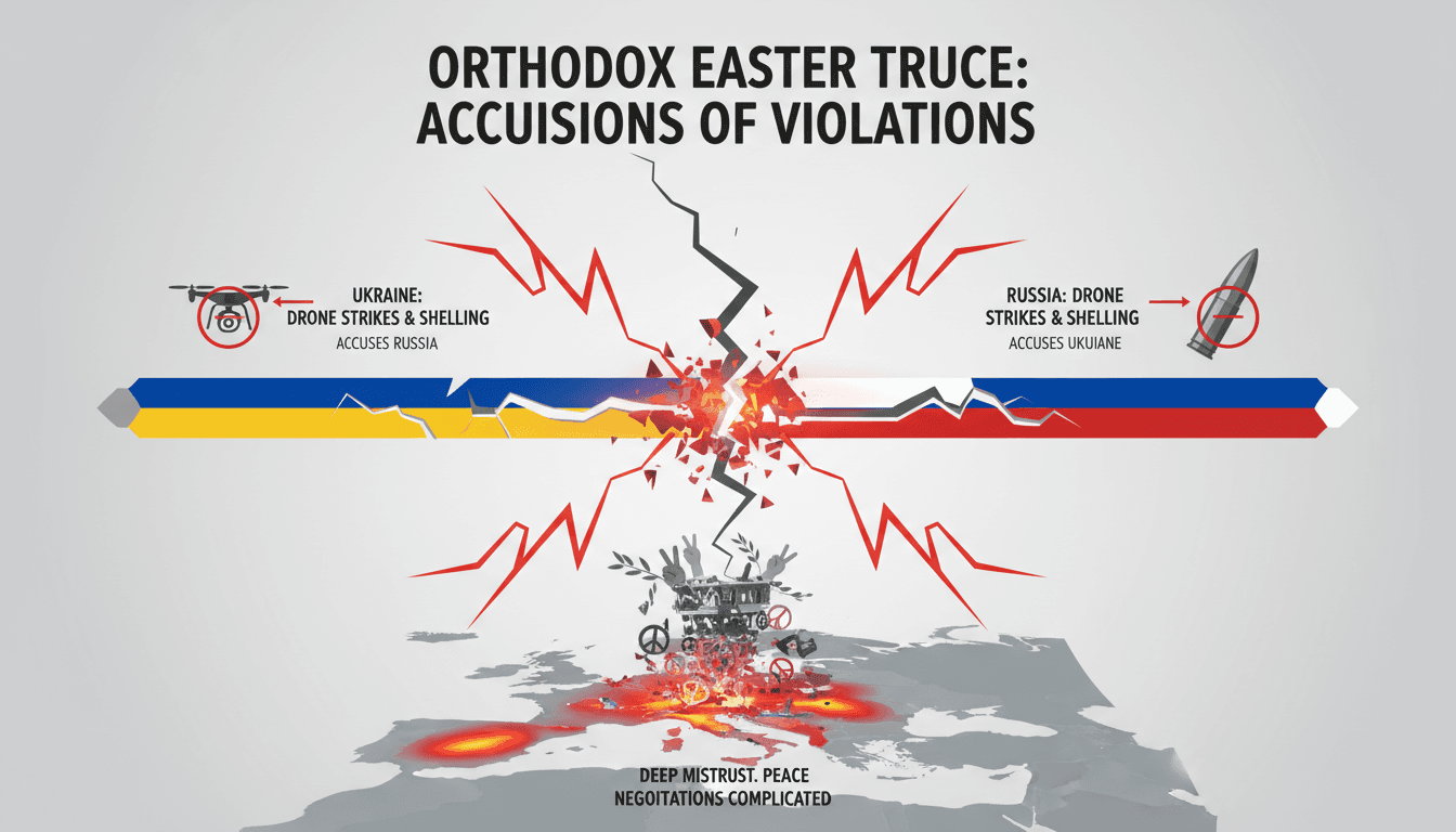 Ukraine and Russia Accuse Each Other of Ceasefire Violations During Orthodox Easter Truce