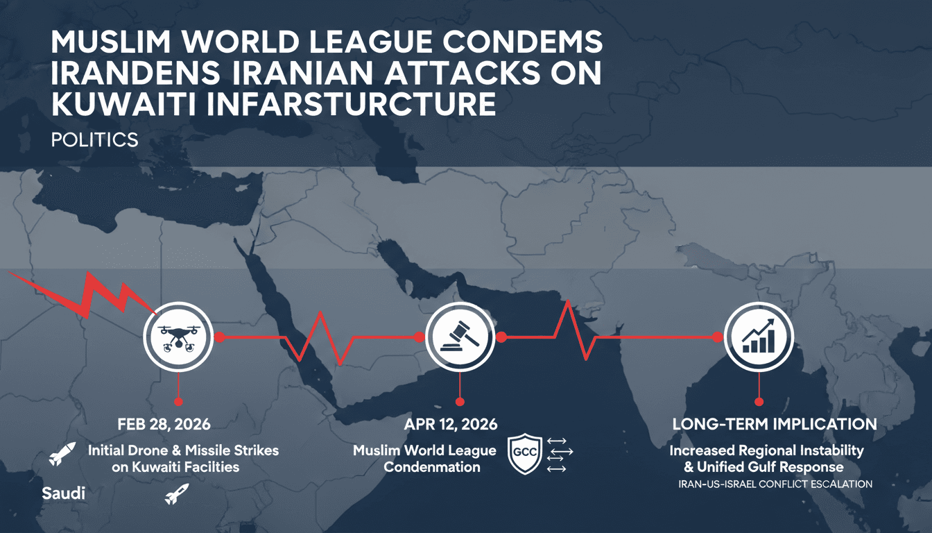 Muslim World League Condemns Iranian Attacks on Kuwaiti Infrastructure