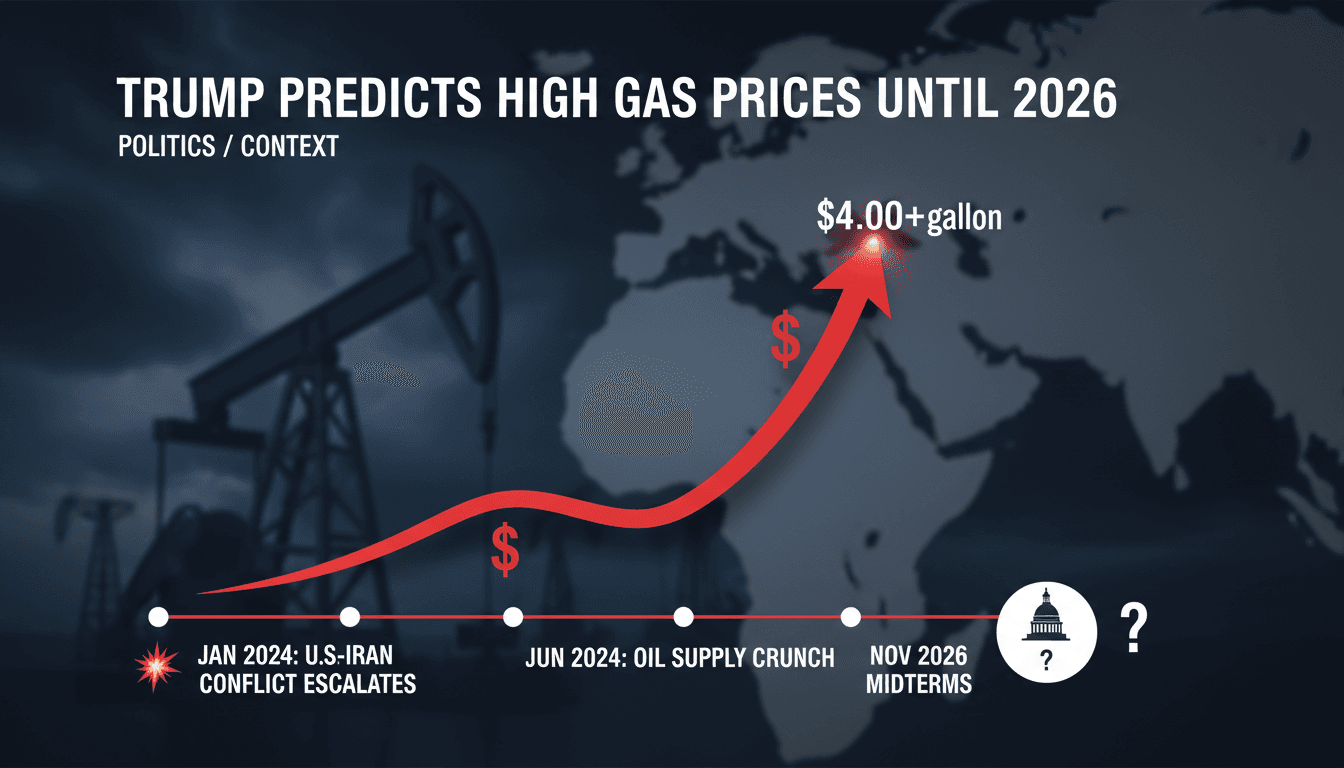 Trump Predicts High U.S. Gasoline Prices Until 2026 Midterms