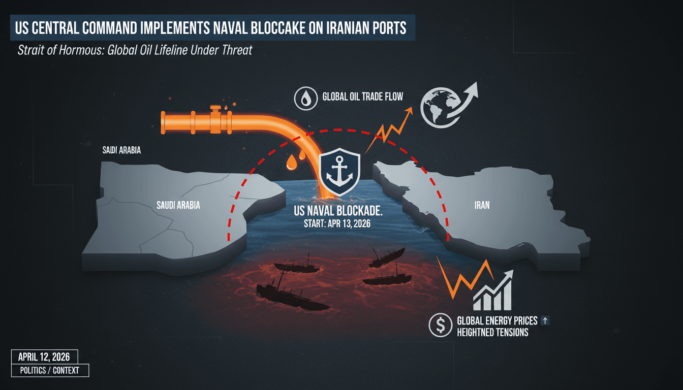 US Central Command Implements Naval Blockade on Iranian Ports Amid Ongoing Conflict
