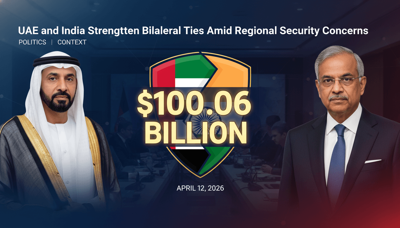 UAE and India Strengthen Bilateral Ties Amid Regional Security Concerns