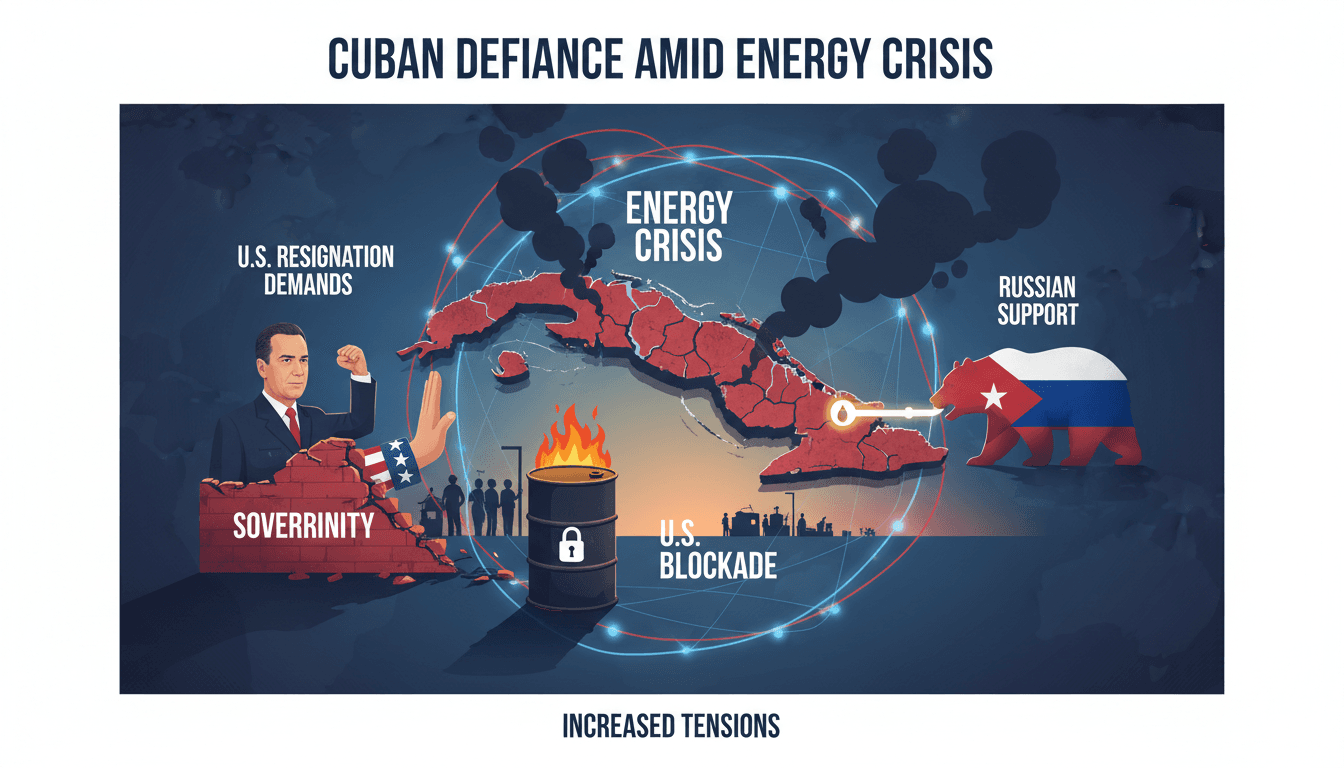 Cuban President Díaz-Canel Defies U.S. Resignation Demands Amid Energy Crisis
