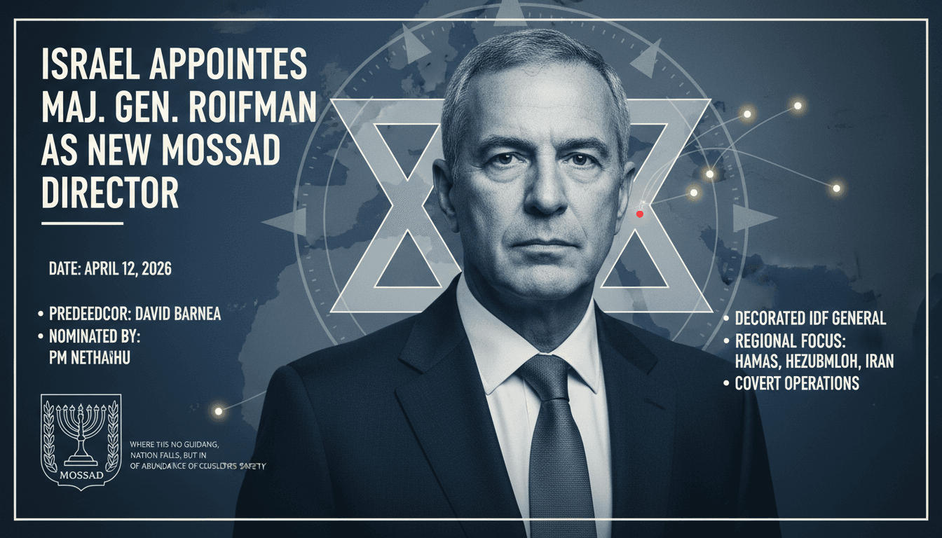 Israel Appoints Maj. Gen. Roman Gofman as New Mossad Director