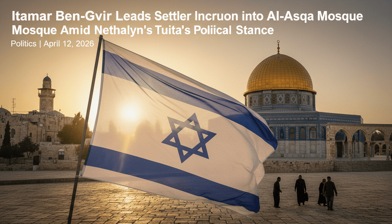Itamar Ben-Gvir Leads Settler Incursion into Al-Aqsa Mosque Amid Netanyahu's Political Stance
