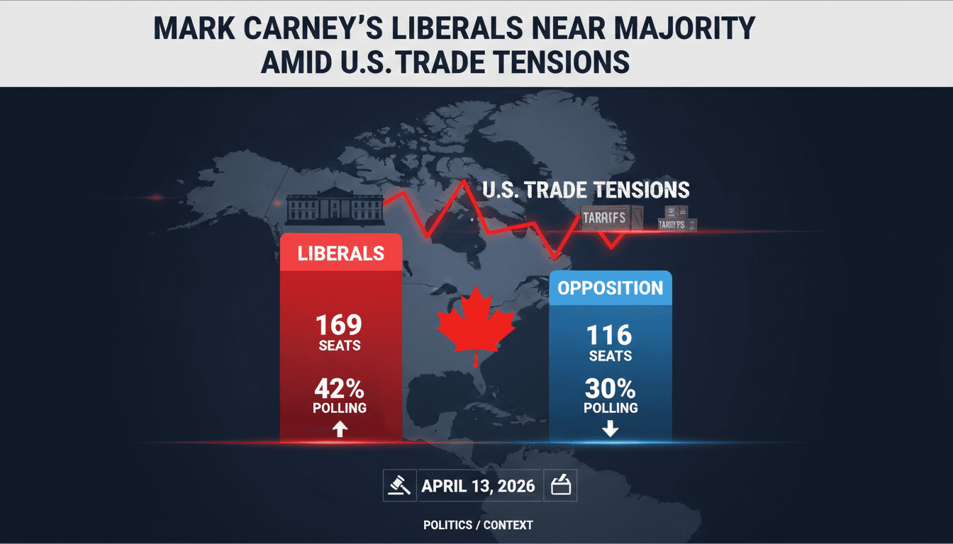 Mark Carney's Liberals Near Majority Following By-elections and Defections Amid U.S. Trade Tensions