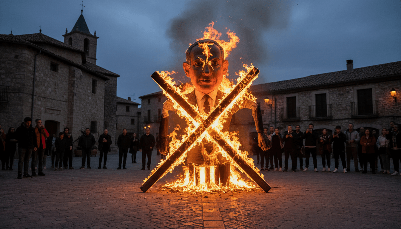 Detonation of Netanyahu Effigy in Spain Leads to Israeli Diplomatic Reprimand