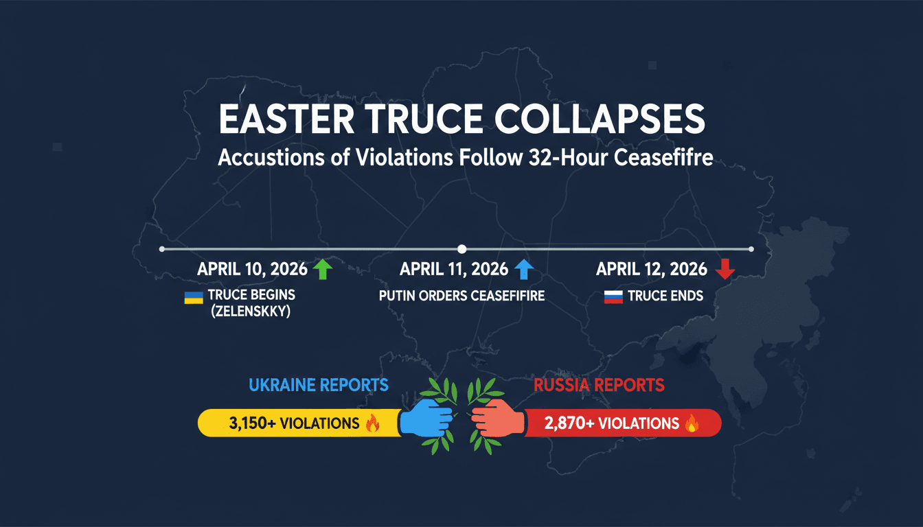 Easter truce in Russo-Ukrainian War ends with accusations of violations from both sides