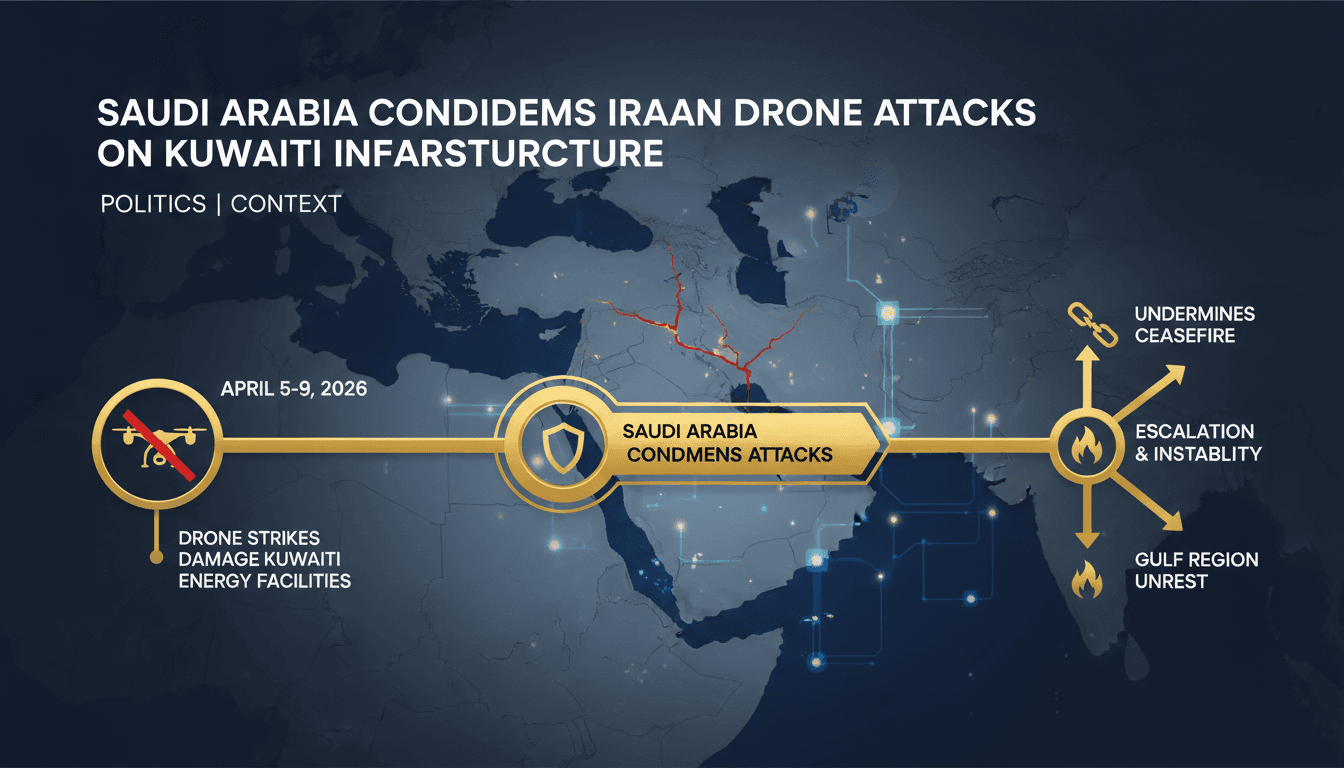 Saudi Arabia Condemns Iranian Drone Attacks on Kuwaiti Infrastructure