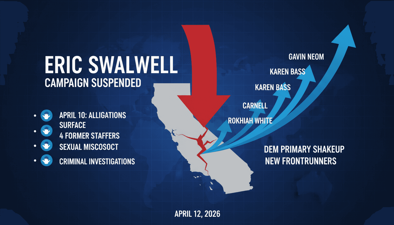 Eric Swalwell Suspends California Gubernatorial Campaign Amid Sexual Misconduct Allegations