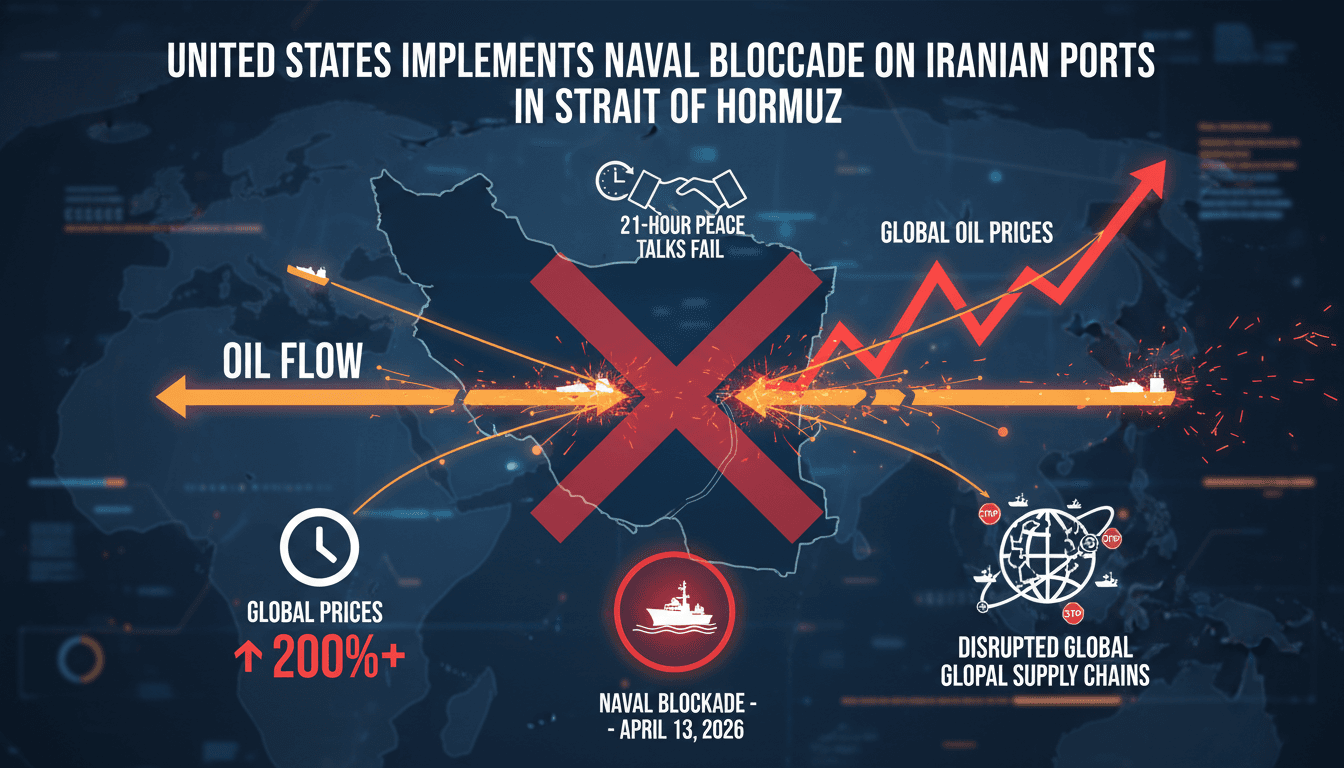 United States Implements Naval Blockade on Iranian Ports in Strait of Hormuz