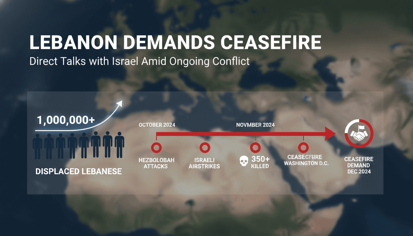 Lebanon Demands Ceasefire in Direct Talks with Israel Amid Ongoing Conflict