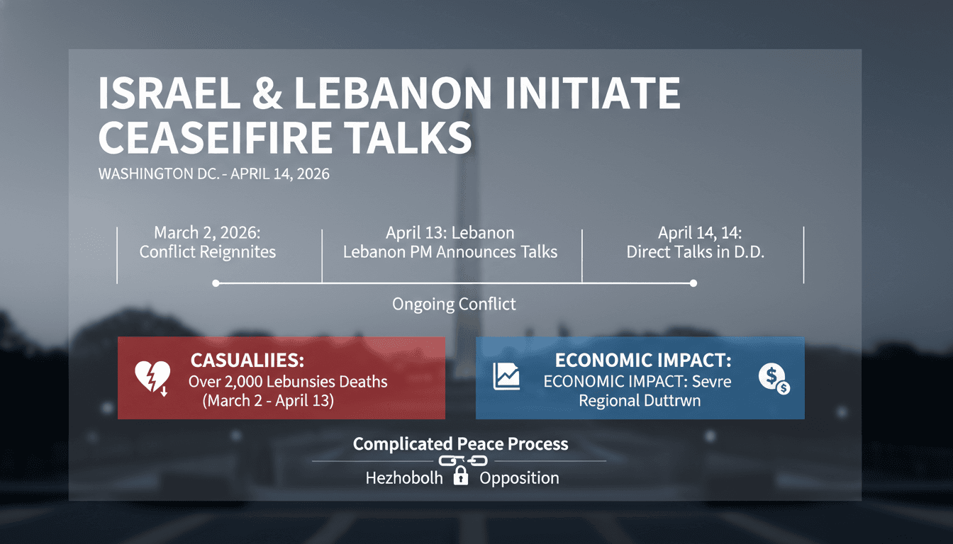 Israel and Lebanon Initiate Ceasefire Talks in Washington Amid Ongoing Conflict