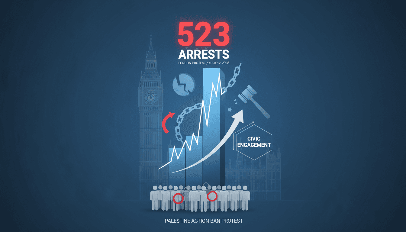 523 Arrests Made During London Protest Against Palestine Action Ban