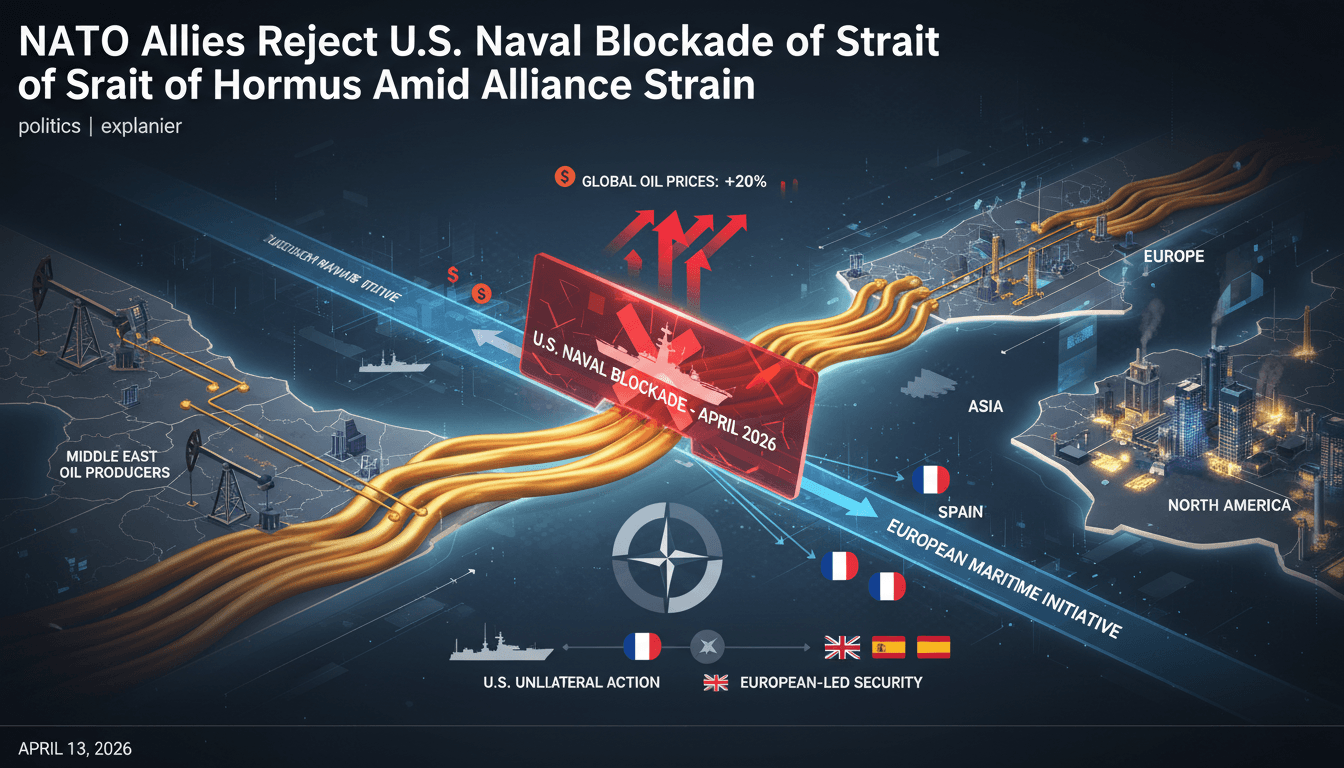 NATO Allies Reject U.S. Naval Blockade of Strait of Hormuz Amid Alliance Strain