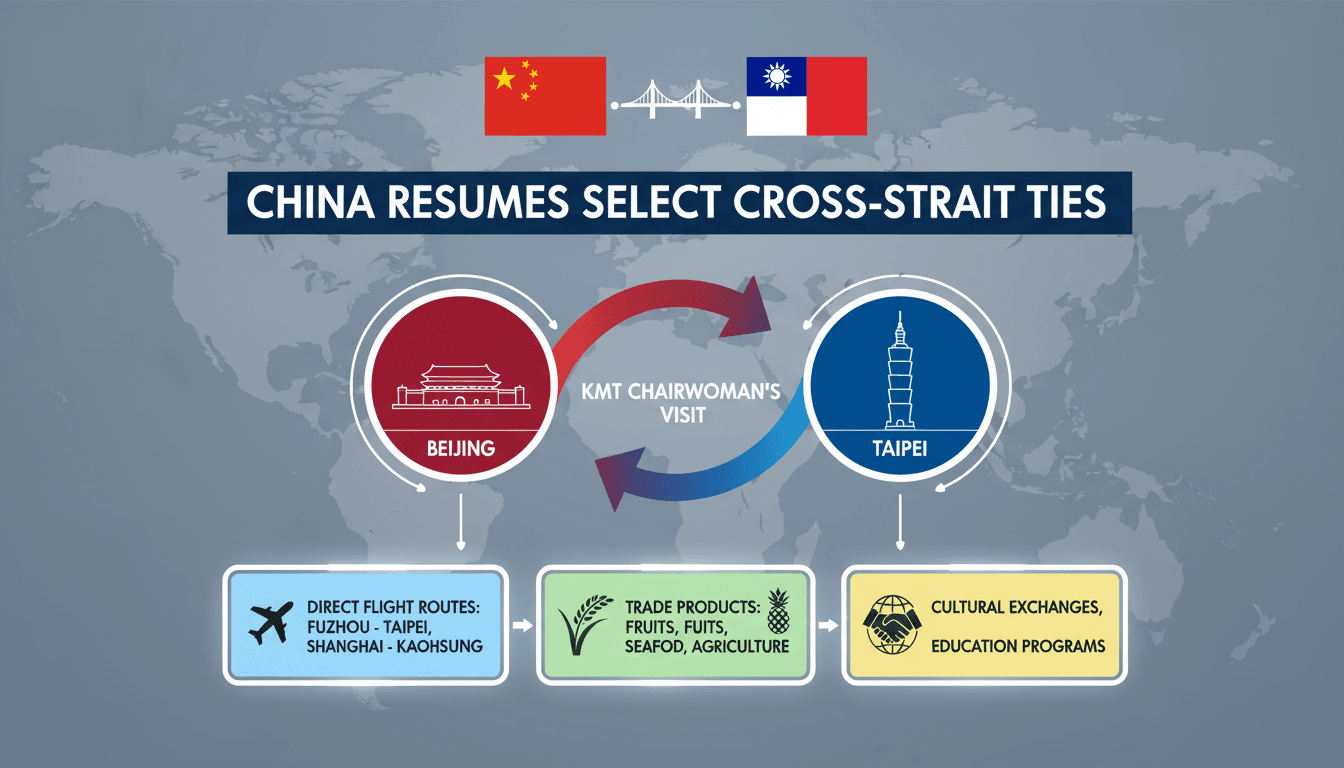 China Resumes Select Cross-Strait Ties After KMT Chairwoman's Visit to Beijing