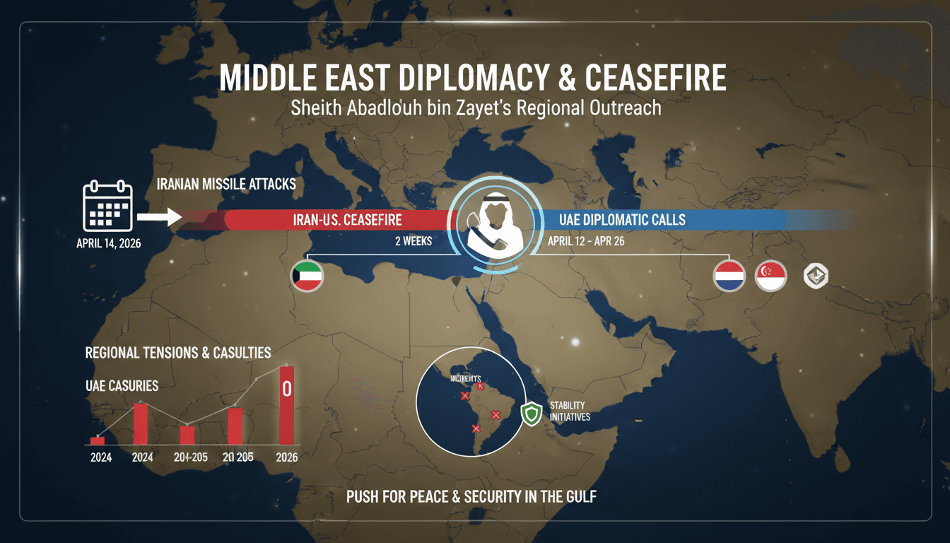 Sheikh Abdullah bin Zayed Engages in Diplomatic Calls Amid Iran-U.S. Ceasefire and Regional Tensions