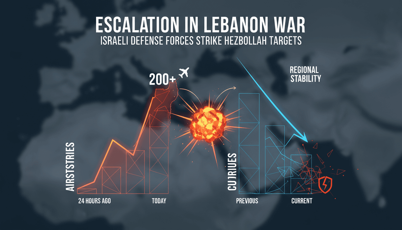 Israeli Defense Forces Conduct Major Airstrikes on Hezbollah Targets in Lebanon