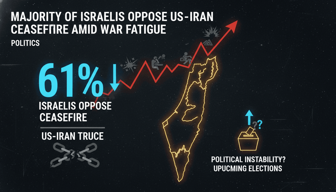 Majority of Israelis Oppose US-Iran Ceasefire Amid War Fatigue