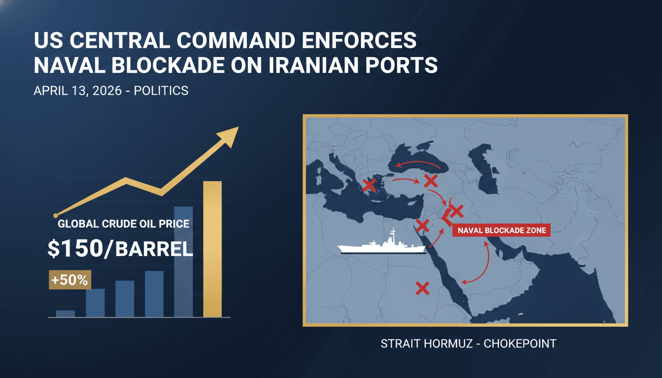US Central Command Enforces Naval Blockade on Iranian Ports Amid Ongoing Conflict