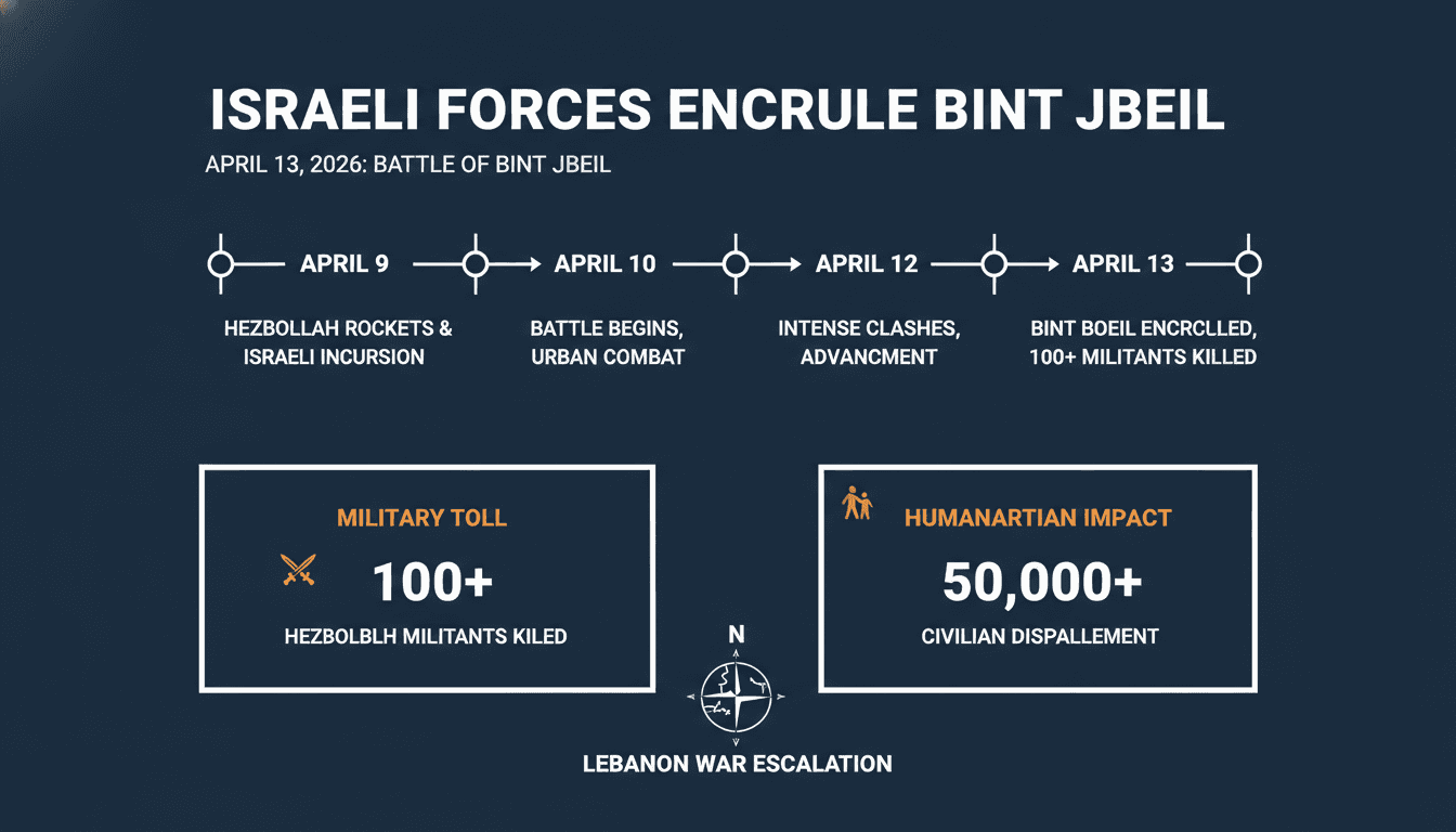 Israeli Forces Encircle Bint Jbeil Amid Ongoing Lebanon War