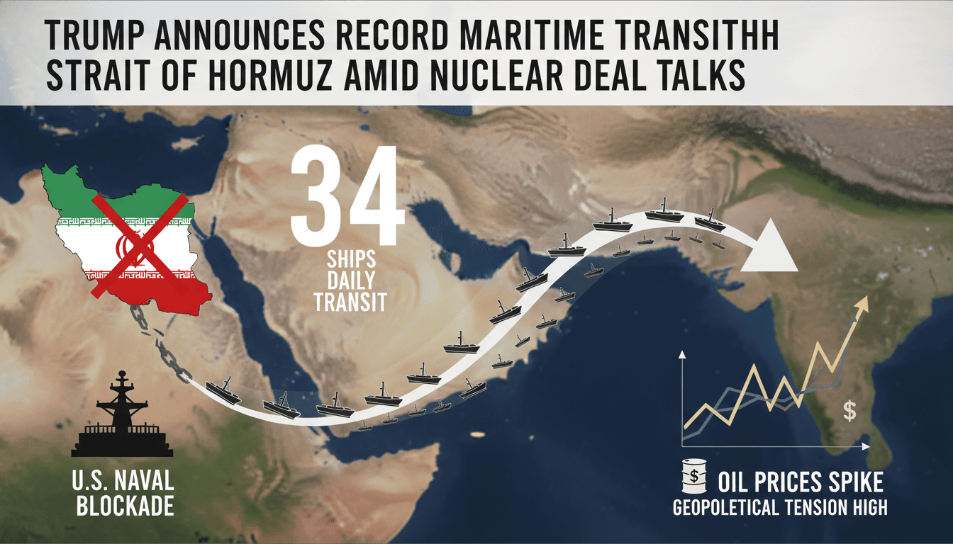 Trump Announces Record Maritime Transit Through Strait of Hormuz Amid Nuclear Deal Talks